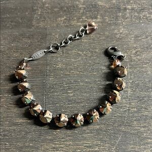 Sabika‎ Bronze and Silver Crystal Bracelet - Summer 17